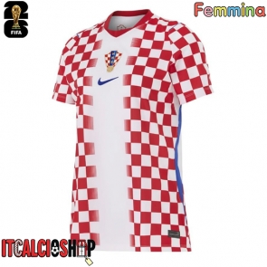 Croazia Prima Maglia Femmina Mondiali 2026 Manica Corta